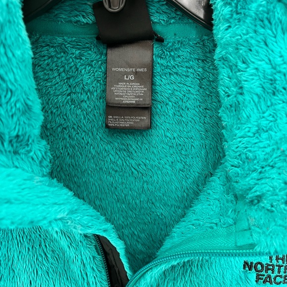 The North Face teal zip up jacket size large - Picture 2 of 6